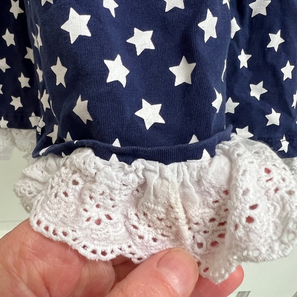 Savannah 18M Patriotic Red White and Blue Star Halter Blouse Top - Picture 3 of 6